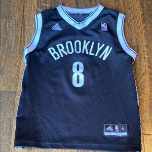 Adidas Kids Brooklyn/ Williams Basketball Jersey - Black size boys small